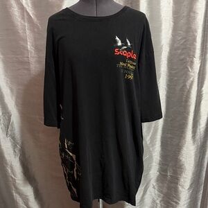 Staple Black Tee with White Print